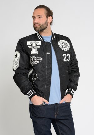 TOP GUN Leather jacket - black