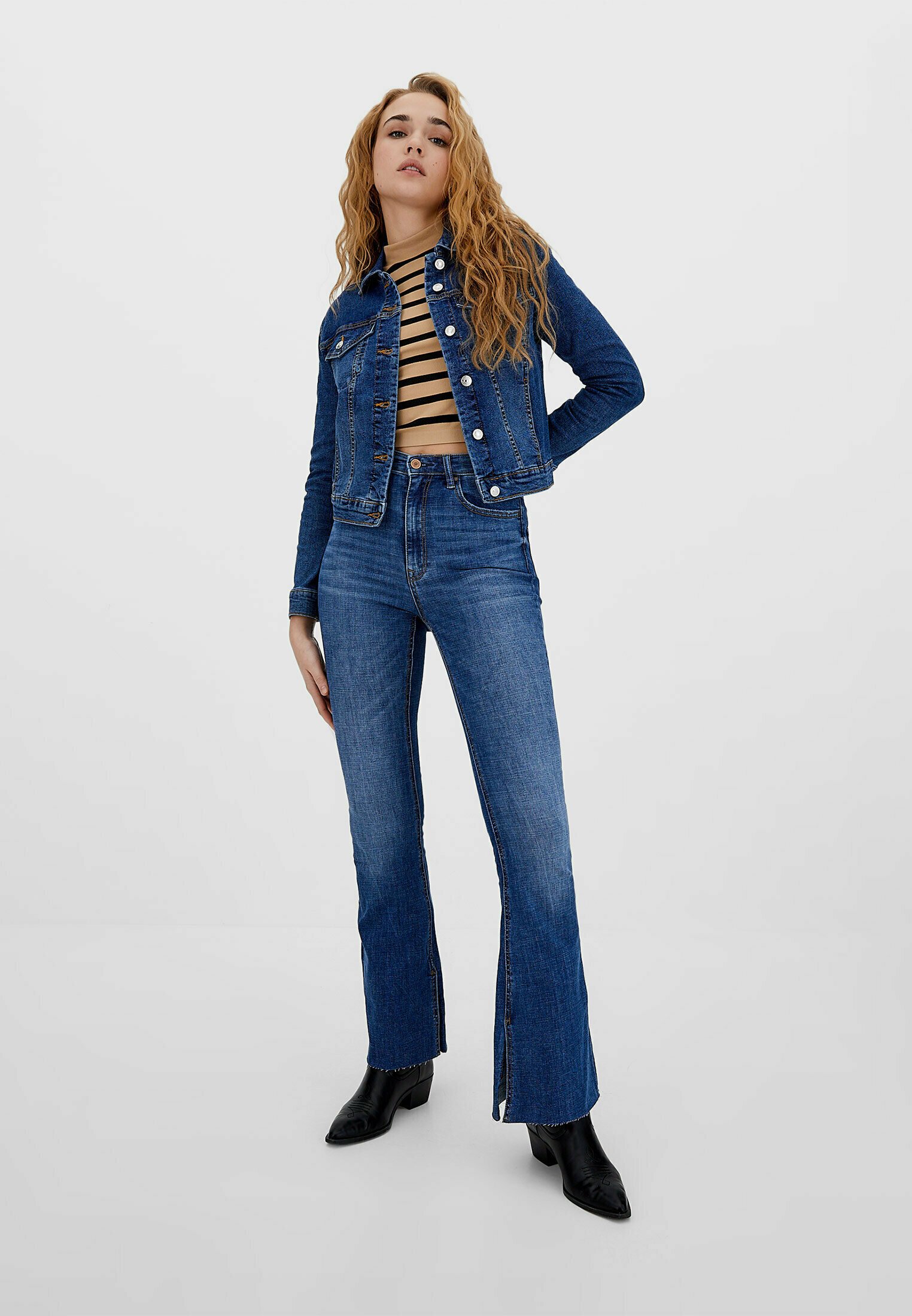 Stradivarius Giacca di jeans - mottled royal blue/blu reale screziato -  Zalando.it