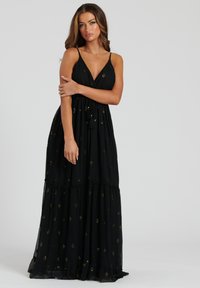 SUMMER SEQUIN DETAIL CAMI V NECK - Robe de jour - black