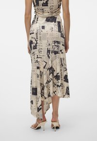 SOMETHINGNEW SIMONE CALF SKIRT - Falda larga - whitecap/gray