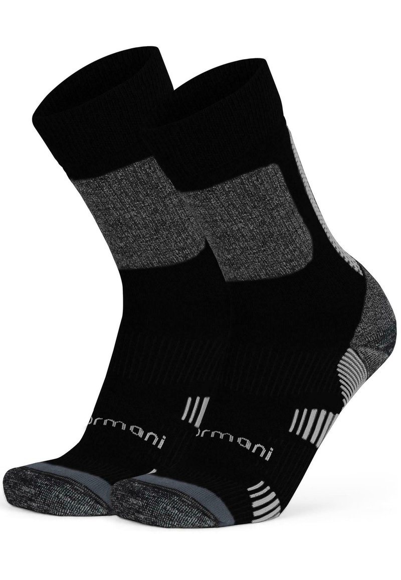 Normani MID CUT MERINO HIKERS 2 PACK - Socken - schwarz