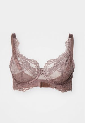 Blonde-BH i støvete rosa med bøylekopper, justerbare stropper og hempe- og krok-lukking bak.