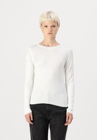 ONLY ONLSOLITA STONE DETAIL O NECK - Džemperis - cloud dancer