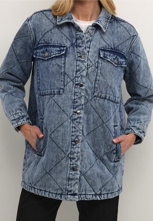 Halflange jas - light-blue denim