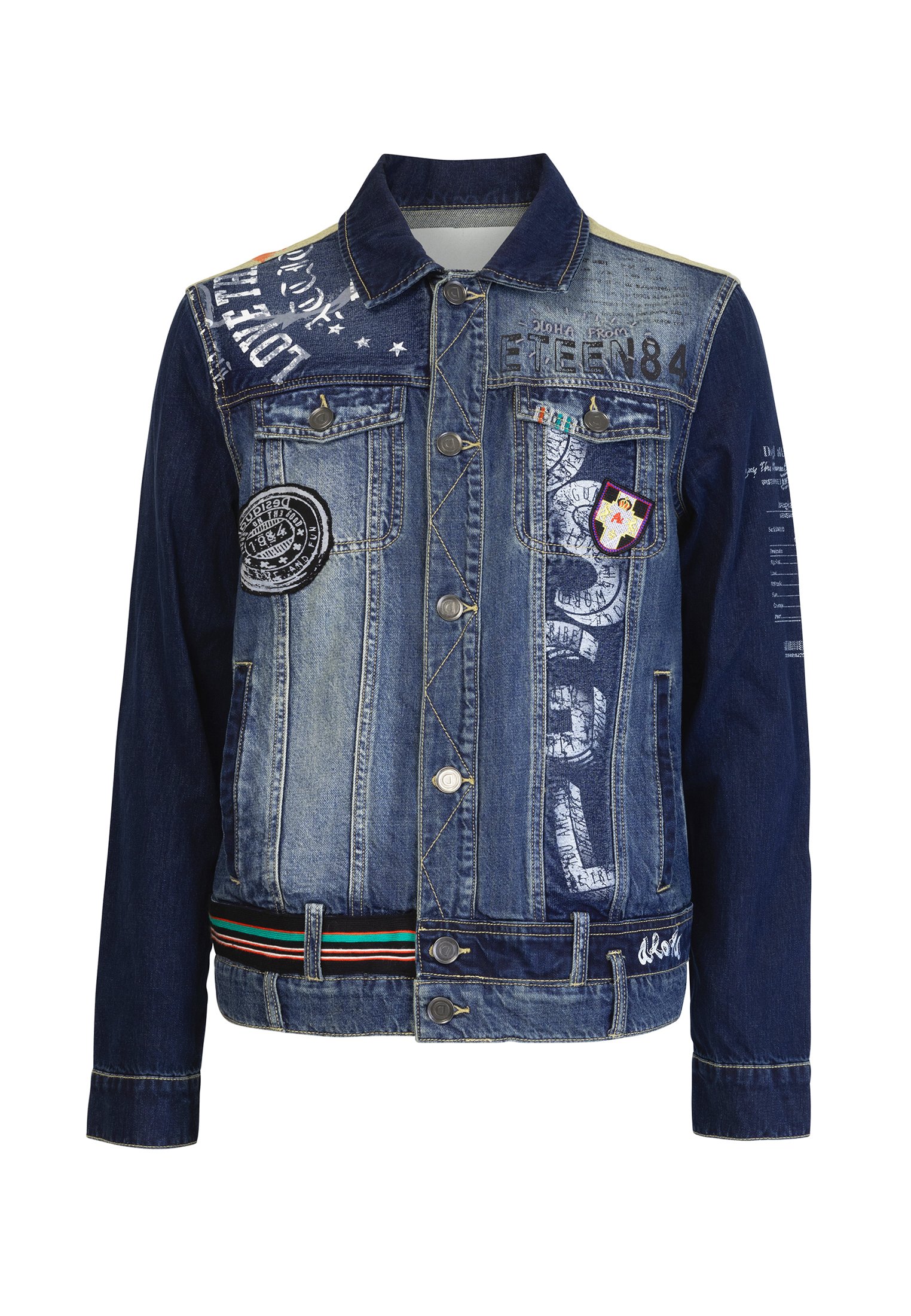 Desigual CHAQ ADAM Jeansjacka blue Zalando.se Desigual Jeansjacka blue Zalando.se