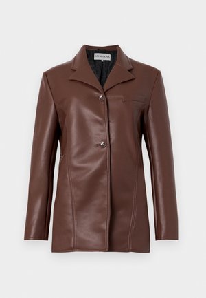 Stine Goya FITTED SINGLE BREASTED JACKET - Kunstlederjacke - brown