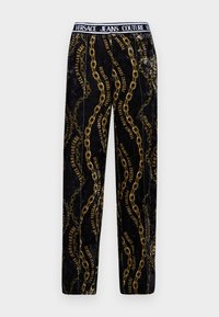 CHAIN LOGO - Tracksuit bottoms - black/gold