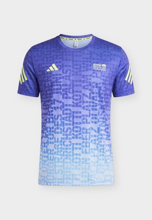 adidas Performance, BER26 AOP TEE M - Sports T-shirts - dual indigo   crystal sky