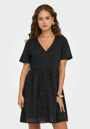 JDY JDYMILLIE EMBROIDERY - Skjortekjole - black