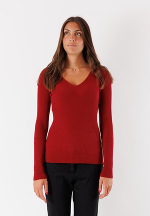 Maglione - rosso scuro
