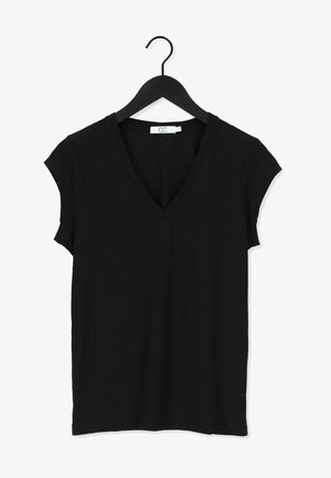 Coster Copenhagen HEART V-NECK - T-shirts basic - zwart