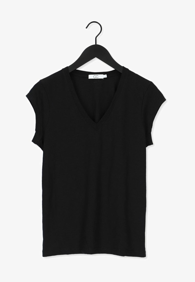 Coster Copenhagen HEART V-NECK - Βασικό μπλουζάκι - zwart