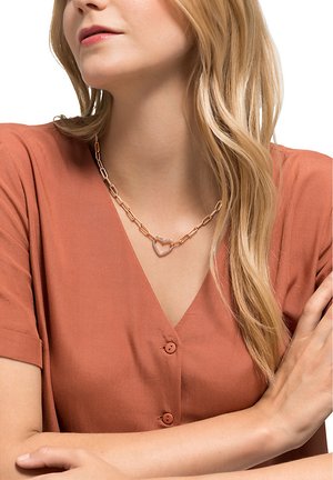 DAMEN-KETTE EDELSTAHL 64 ZIRKONIA - Necklace - rosé