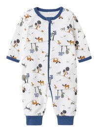NAME IT Nbfnightsuit 2P Zip Ff Jet Rainbow Noos Combinaison de nuit pour femme, Jet Stream, 104