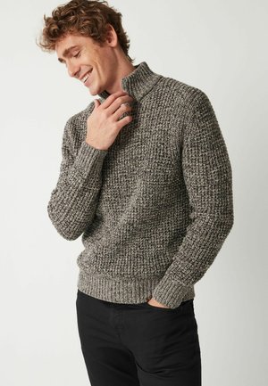 Next ZIP NECK  - Strickpullover - grey