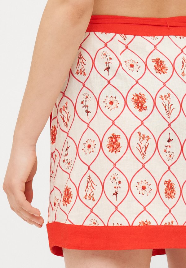 MARBELLA MINI WRAP SKIRT - Beach accessory - flame4