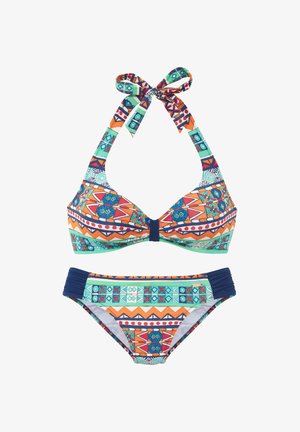 Buffalo, SET - Bikini - blau bedruckt