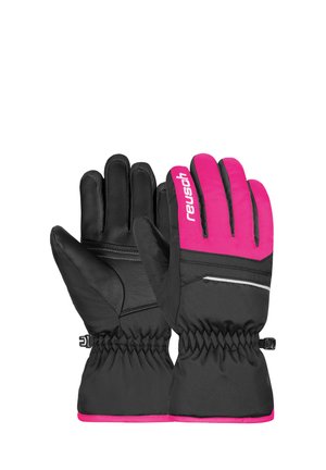 Gloves - black pink glo