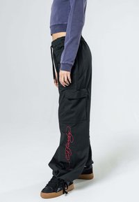 Ed Hardy TRUE TO MY LOVE - Cargo trousers - washed black