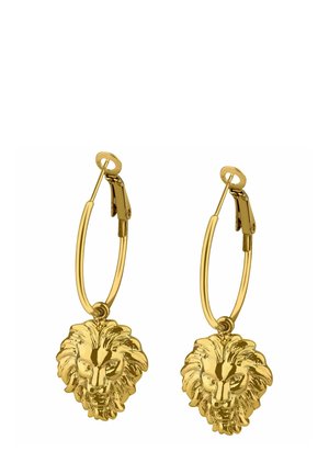 STATEMENT MIT LÖWENKOPF - Ohrringe - gold-coloured