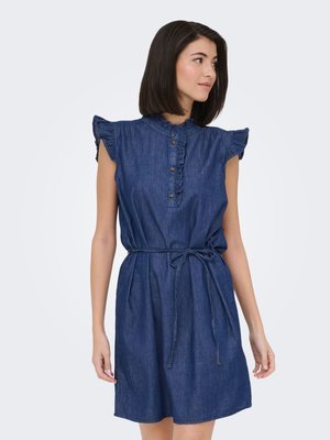 JDY, KLEID JDYKAI KURZES KLEID - Farmerruha - medium blue denim