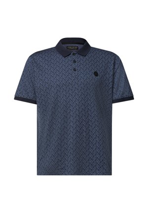 Street One MEN, SHORT-SLEEVE POLOSHIRT WITH ALLOVER-PRINT - Polo - dark ink blue