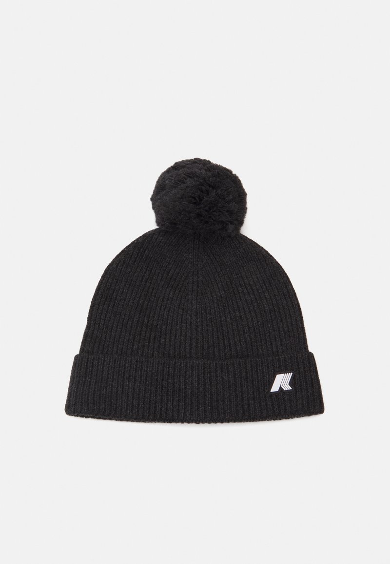 K-Way VINCIENNE CARDIGAN STITCH UNISEX - Čepice - black pure melange