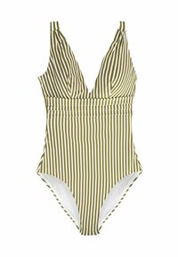 Non selezionato, khaki green ecru stripe