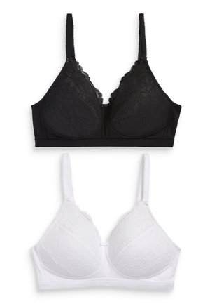 POST SURGERY NON WIRED LACE BRAS 2 PACK - T-Shirt BH - black/white