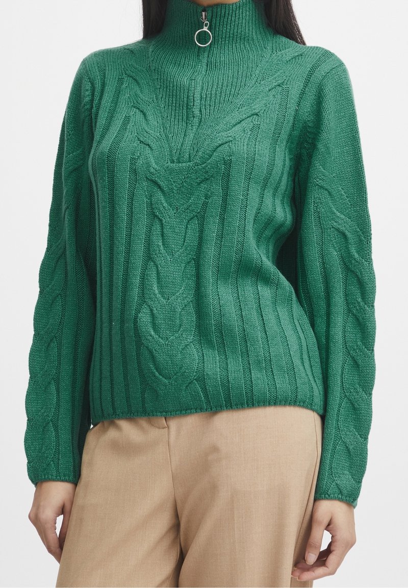 b.young Strickpullover - evergreen