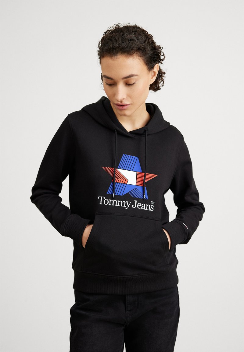 Tommy Jeans STAR HOODIE - Sweatshirt - black - Zalando.ie