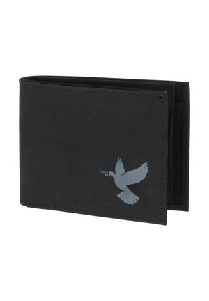 oxmox NEW CRYPTAN RFID PROTECT POCKETBÖRSE UNISEX - Portefeuille - freedom pigeon print grey black
