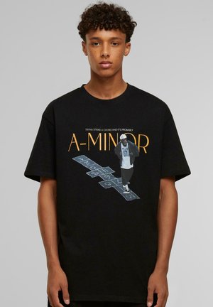 A-MINOR - Print T-shirt - black