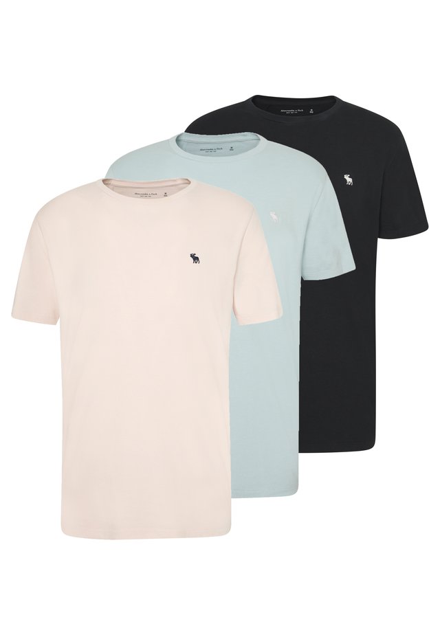 SEASONAL CREW  3 PACK - T-shirt basic - navy/blue/pink