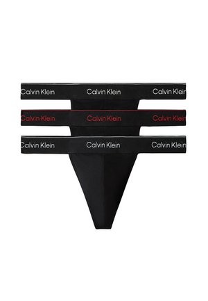 Calvin Klein Underwear, 3 PACK THONGS - ICON COTTON STRETCH - Слипове - b- biscotti, goji berry, forget me not lgs