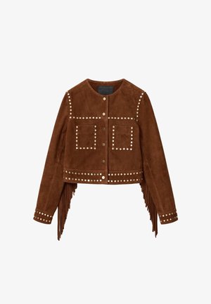 AllSaints, ALICE TRUCKER - Leren jas - cognac brown