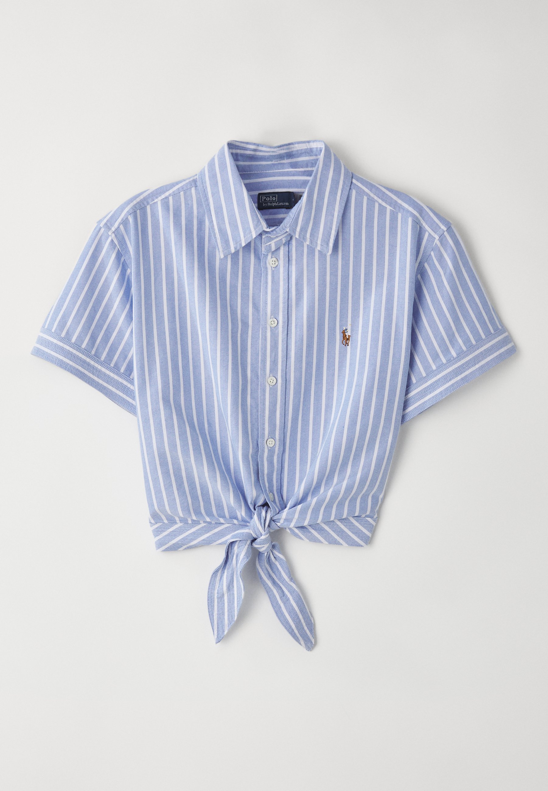 Polo Ralph Lauren COTTON OXFORD TIE FRONT CROPPED SHIRT