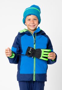 Reusch TEDDY GORE-TEX - Gants - black/neon green