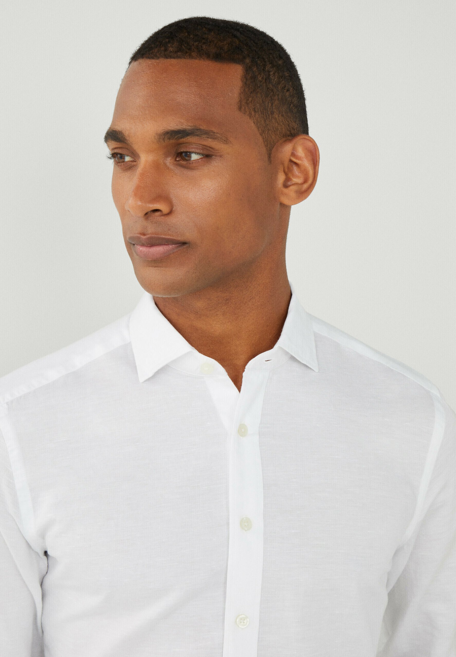 Chemise Homme Hackett London - Taille L, Bleu Uni, Coupe Slim, Coton, Occasion Très Bon état