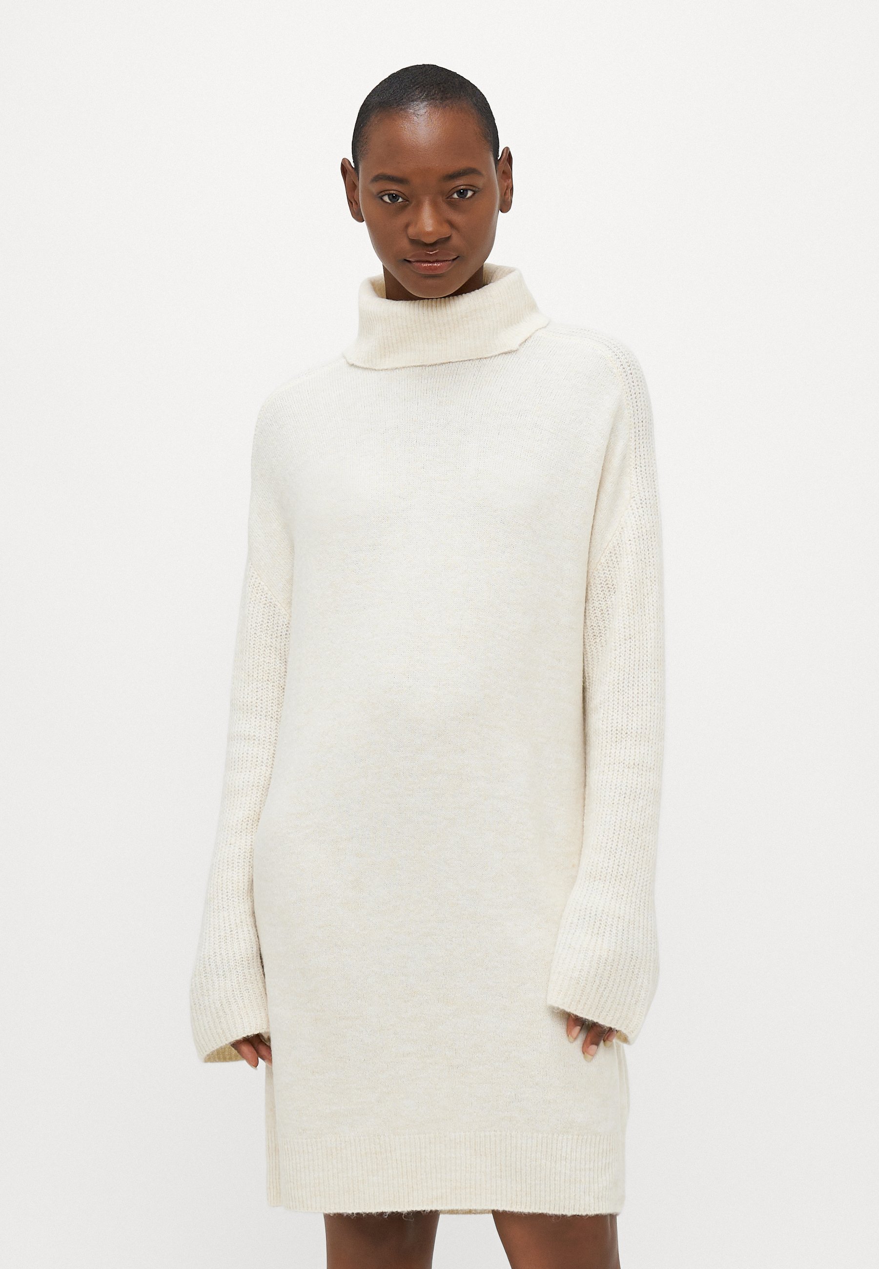 Vero Moda Petite VMJUPITER SHORT DRESS - Jumper dress - birch/off-white - Zalando.ie Vero Moda Petite VMJUPITER SHORT DRESS - Jumper dress - birch/off-white - Zalando.ie