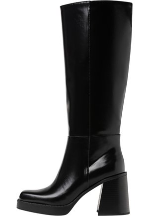 Stradivarius Plateaulaarzen - black