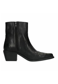 Manfield Cowboy/biker ankle boot - schwarz