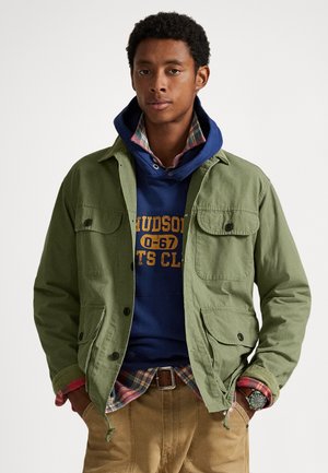 COTTON CANVAS OVERSHIRT - Καλοκαιρινό μπουφάν - olive