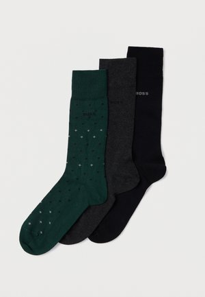 3 PACK - Κάλτσες - dark green/black/dark grey