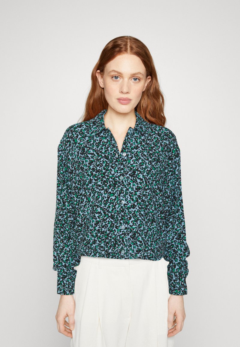 Marc O'Polo DENIM BLOUSE LONGSLEEVE - Button-down blouse - multi/fresco blue