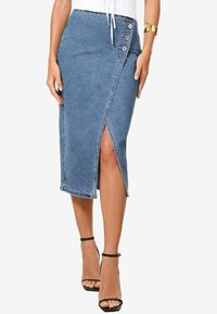 Lipsy - Wrap skirt - mid wash blue Thumbnail Image 1