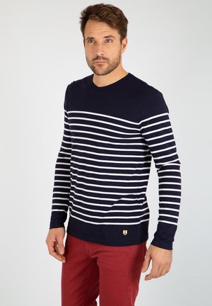 Armor lux AMIRAL MARINIÈRE - Langarmshirt - blanc/etoile/weiß