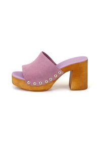 Muiltjes met hak - pink