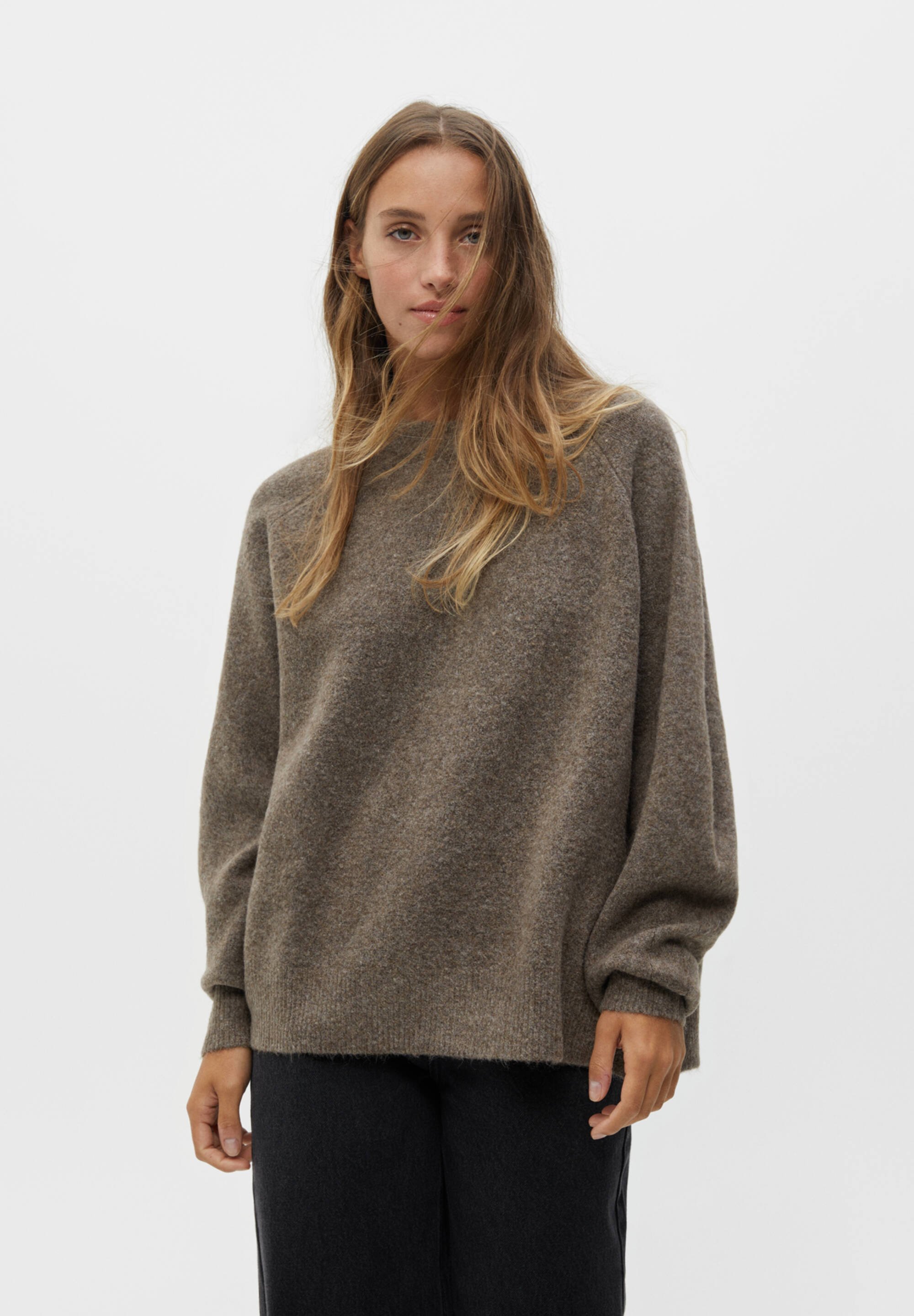 PULLu0026BEAR CREWNECK - Strickpullover - brown/braun - Zalando.de