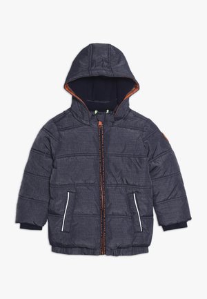 Winterjas - mottled dark blue